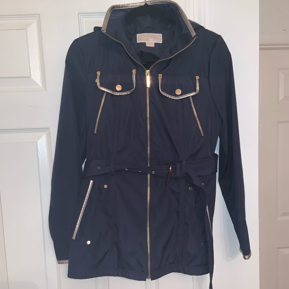 Michael Kors Navy Rain Jacket